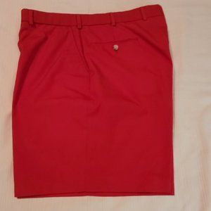 Orvis Red Bermuda Shorts.  Plain Front.  Sz. 38. EEEUC.